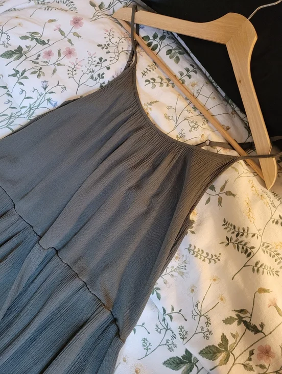 George Olive Green Tiered Maxi Dress - Picture 3 of 8